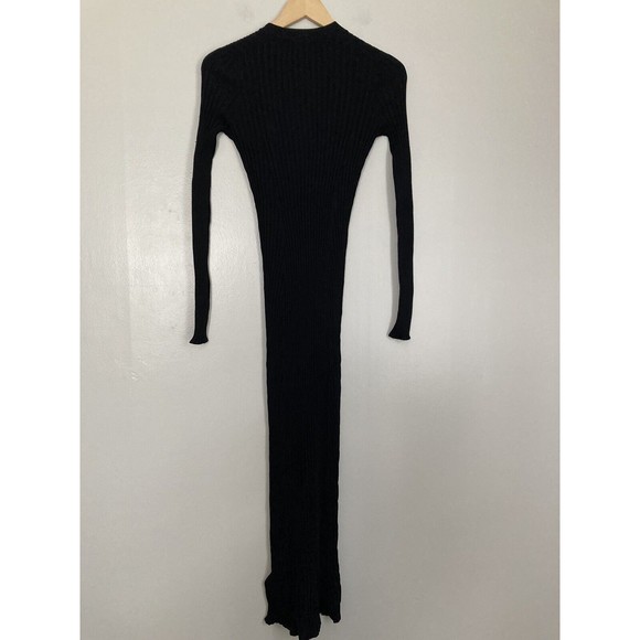 NEW Ted Baker Nardaa Longline Cardigan Dress Ribbed MEDIUM Black Viscose - Picture 16 of 16